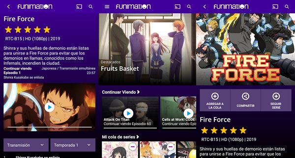 Las 10 mejores aplicaciones para ver anime gratis. Funimation Android
