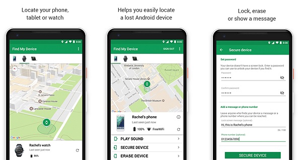 Otras aplicaciones para rastrear un numero por satelite. Google Find My Device