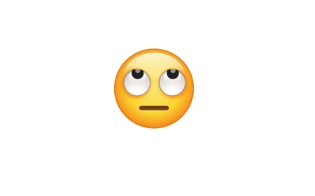 emoji con los ojos en blanco significado