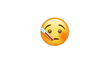 emoji de cara con termometro significado