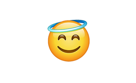 emoji de sonrisa con aureola significado