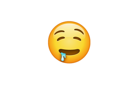 emoji de sonrisa con baba significado