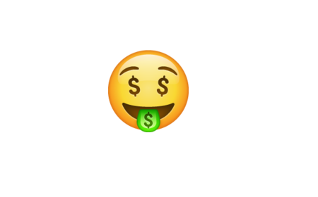 emoji de sonrisa con lengua de dinero significado