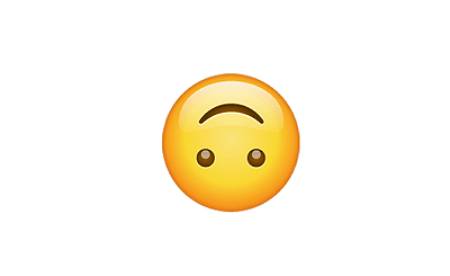 emoji de sonrisa falsa al reves significado