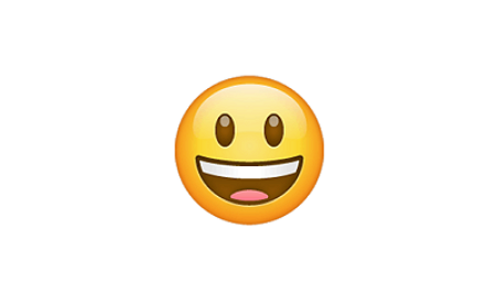 emoji sonriendo con grandes ojos significado
