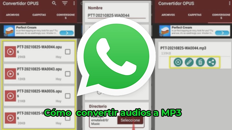 como convertir los audios de whatsapp a mp3 facilmente